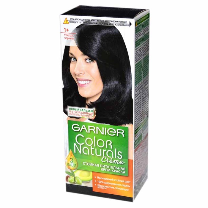 Краска для волос Garnier Color Naturals 1плюс Ультра черный к/у