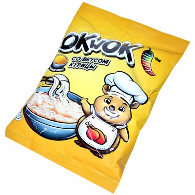Лапша OkWok со вкусом курицы в сырном соусе 100гр м/у