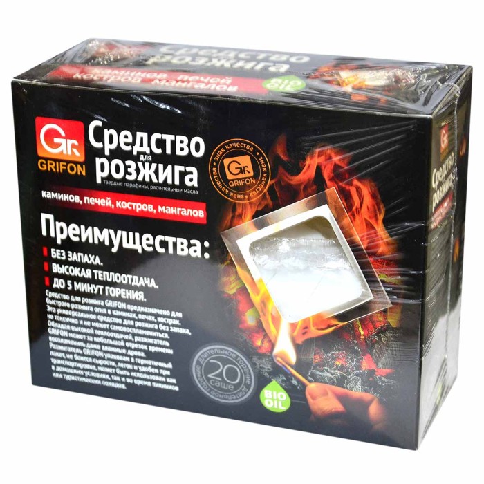 Средство для розжига Grifon 20шт к/у