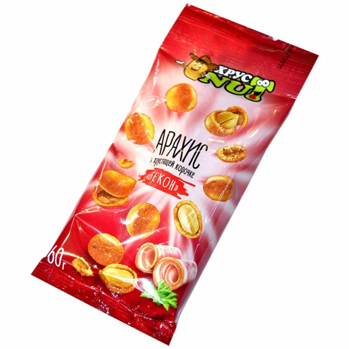 Арахис ХрустNUT в хрустящей корочке Бекон 60г м/у
