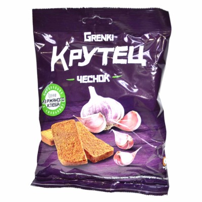Гренки Крутец вкус чеснок 80гр м/у