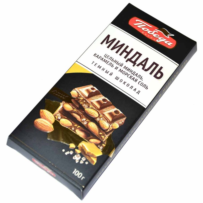 Шоколад Победа миндаль 100гр к/у