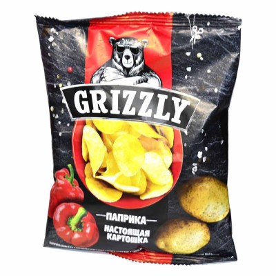 Чипсы Grizzly со вкусом паприки 55гр м/у