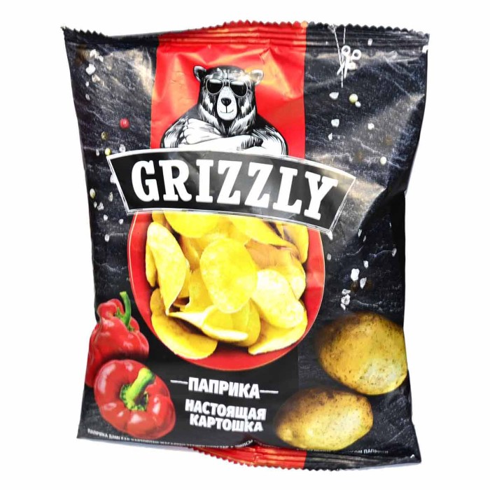 Чипсы Grizzly со вкусом паприки 55гр м/у