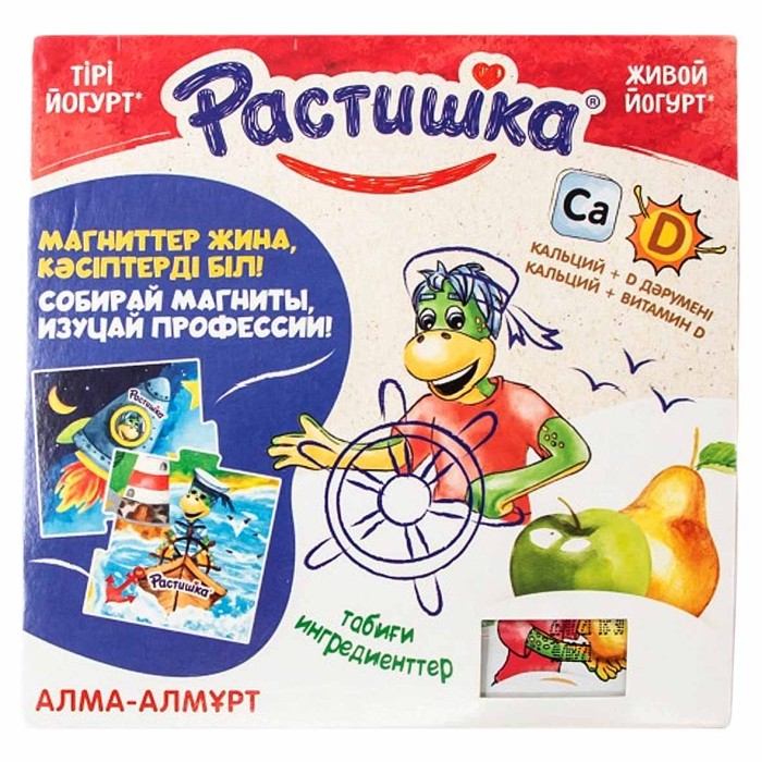 Йогурт Растишка груша-яблоко 3% с 3лет 4*100гр пэт