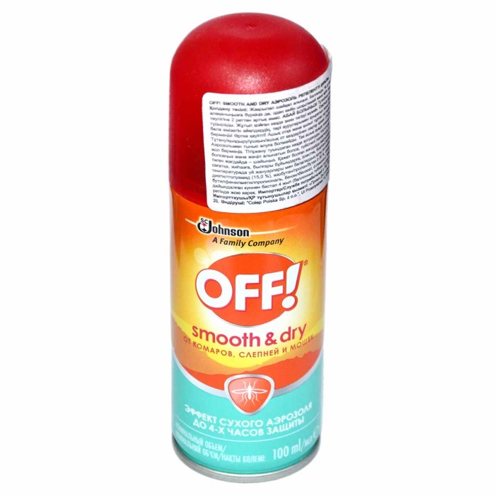 Спрей OFF! Smooth and Dry от комаров 100мл ж/б