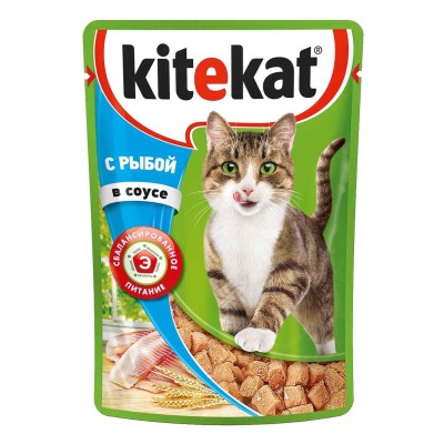 Корм для кошек Kitekat рыба в соус 85гр пауч