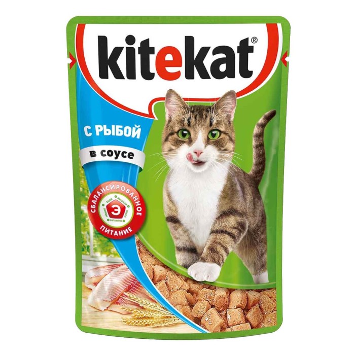Корм для кошек Kitekat рыба в соус 85гр пауч