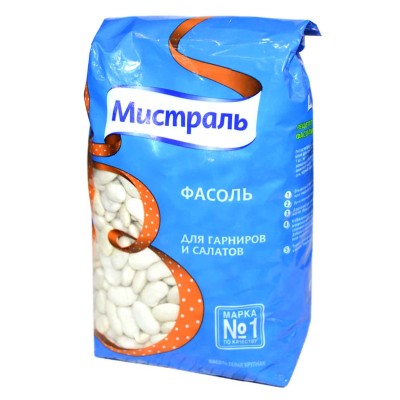 Фасоль Мистраль белая для гарниров и салатов 450гр м/у