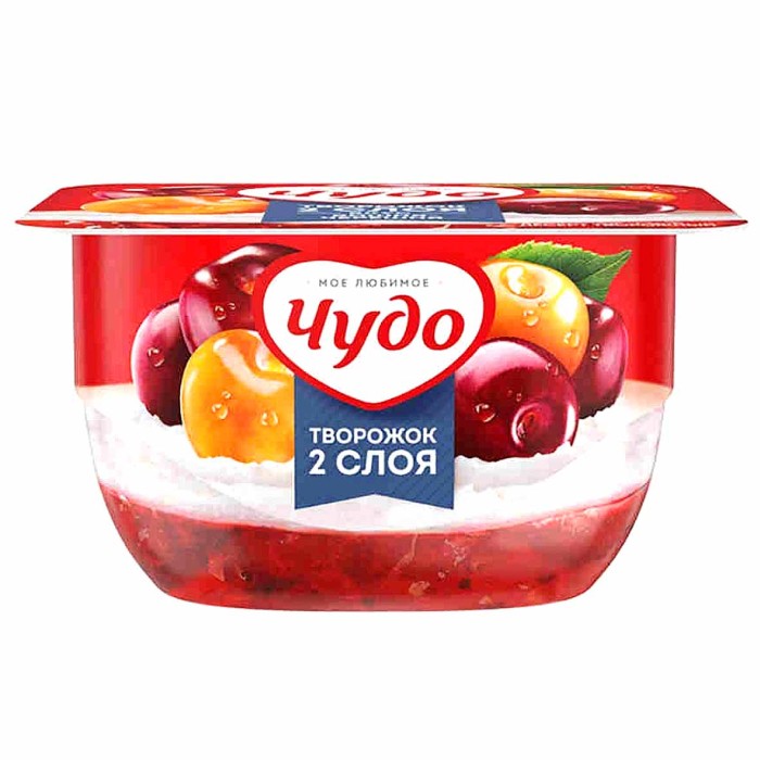 Десерт творожный Чудо вишня-черешня 4,2% 100гр пэт