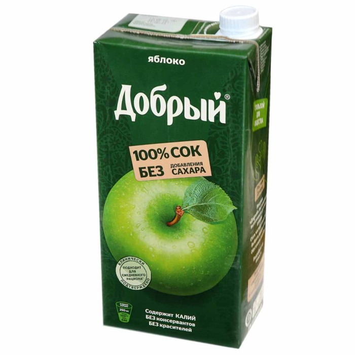 Нектар Добрый яблочный осветленный  2л т/п