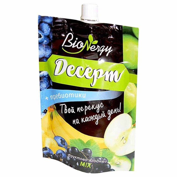 Десерт BioNergy фруктово-ягодный MIX без сахара 140гр д/п