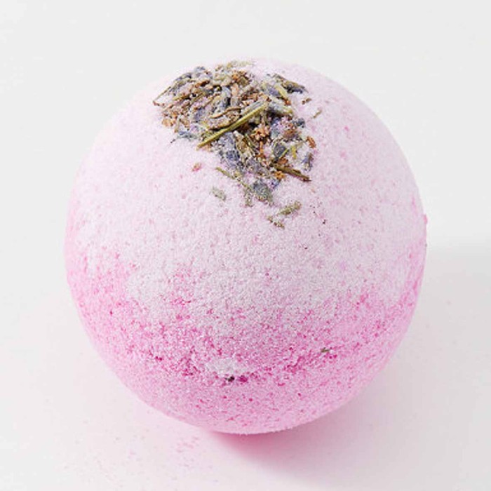 Шар бурлящий Happy Двухцветный с цветами лаванды 130гр