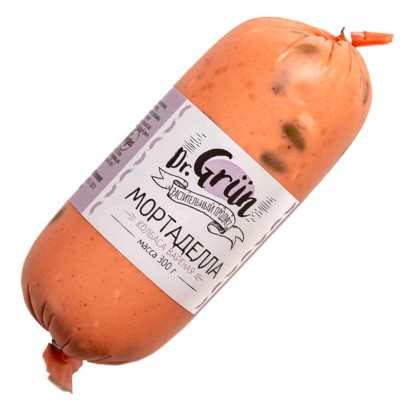 Продукт растительный Dr.Grun Колбаса вареная Мортаделла 300гр в/у