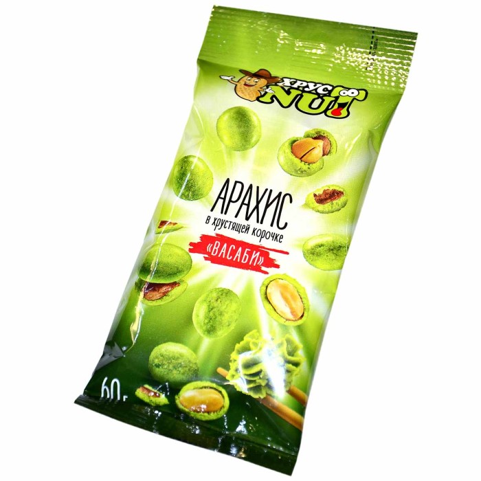Арахис ХрустNUT в хрустящей корочке Васаби 60г м/у