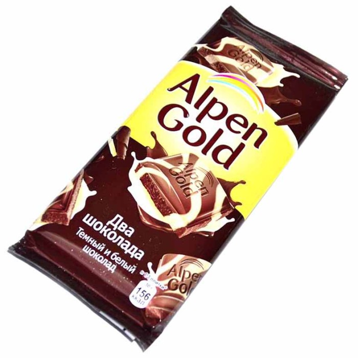 Шоколад Alpen Gold Два шоколада 90гр м/у