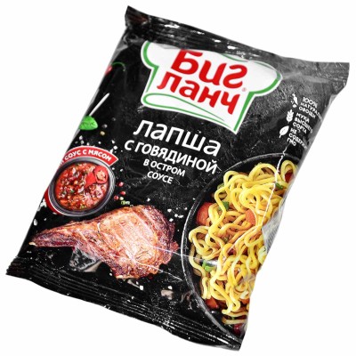 Лапша Биг Ланч говядина в остром соусе 75гр м/у