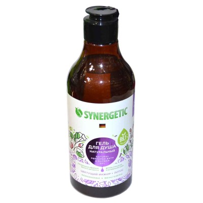 Гель для душа Synergetic Цветущий инжир и лотос 380мл пэт