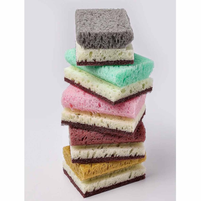 Губка Kitchen Cleaning двойная из пенополиуретана для посуды 5шт артKR-GP052