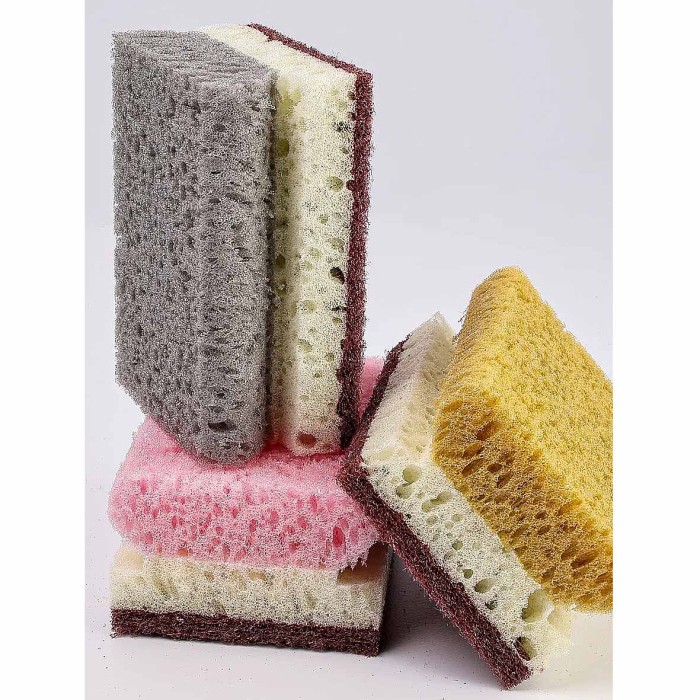 Губка Kitchen Cleaning двойная из пенополиуретана для посуды 5шт артKR-GP052