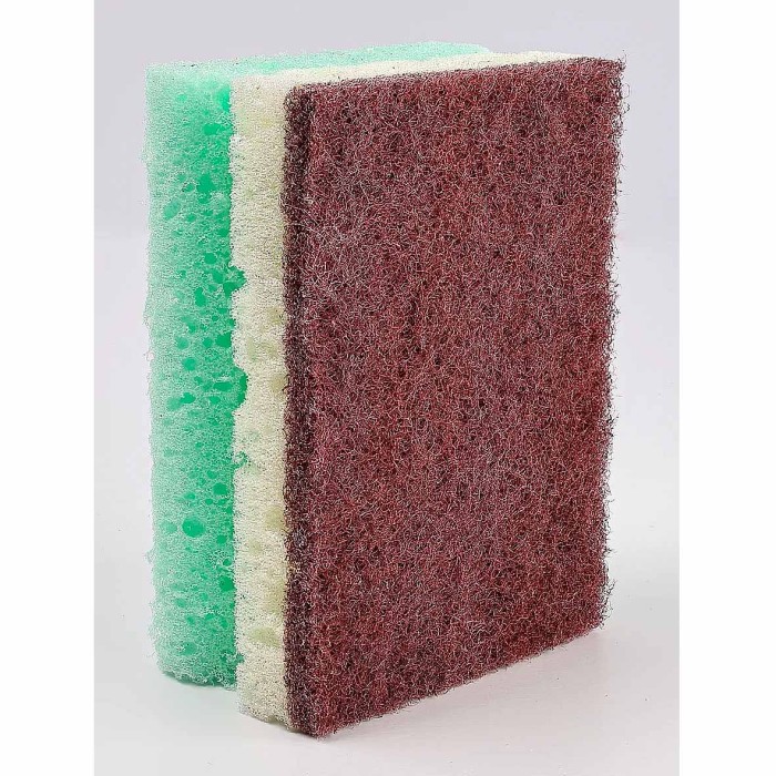 Губка Kitchen Cleaning двойная из пенополиуретана для посуды 5шт артKR-GP052