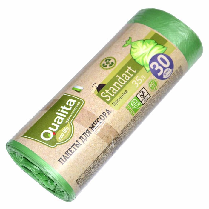 Пакеты для мусора Qualita Eco Life 35л*30шт