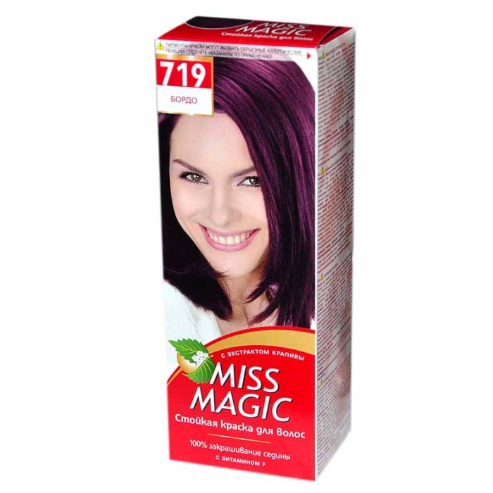 Краска для волос Miss Magic 719 Бордо 90гр к/у