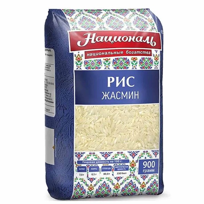 Крупа рис Националь Жасмин длиннозерный 900гр м/у