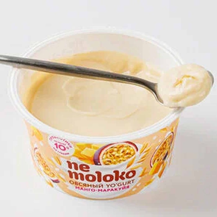 Йогурт Nemoloko овсяный манго-маракуйя 130гр пэт