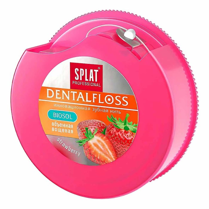 Нить зубная Splat Professional DentalFloss Клубника 30м пэт