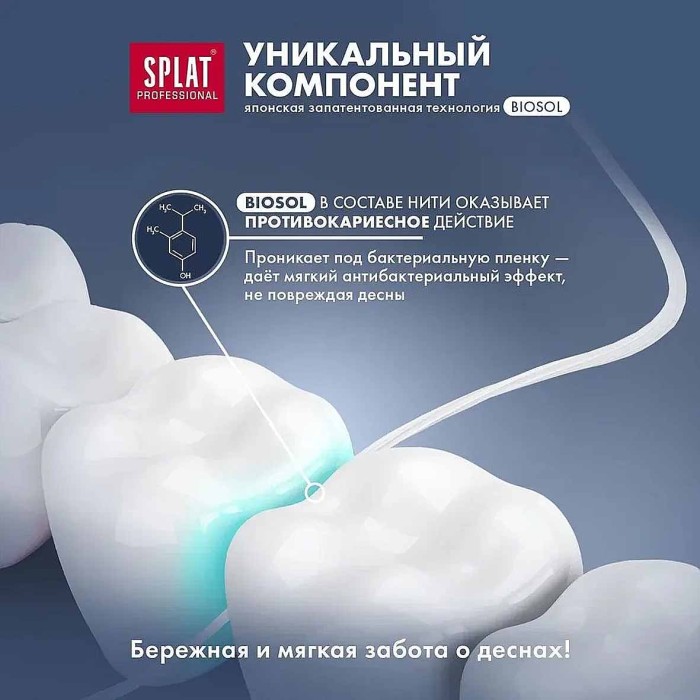 Нить зубная Splat Professional DentalFloss Клубника 30м пэт