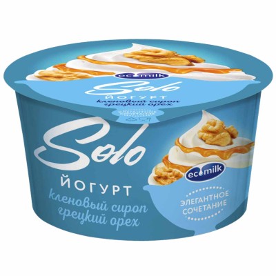 Йогурт Экомилк кленовый сироп-орех 4,2% 130гр пэт