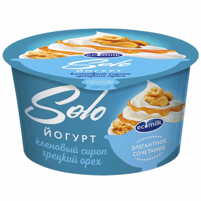Йогурт Экомилк кленовый сироп-орех 4,2% 130гр пэт