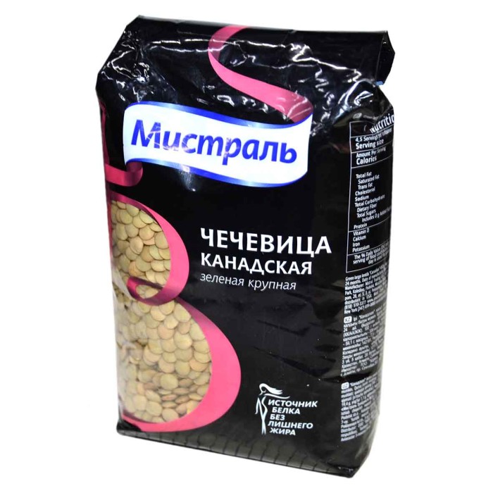 Чечевица Мистраль зеленая 450гр м/у