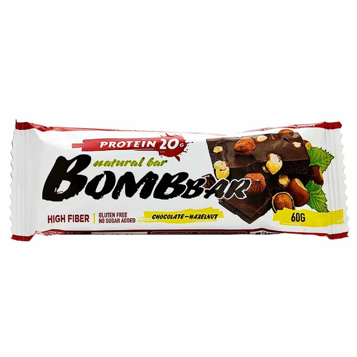 Батончик BombBar Protein шоколад-фундук 60гр м/у