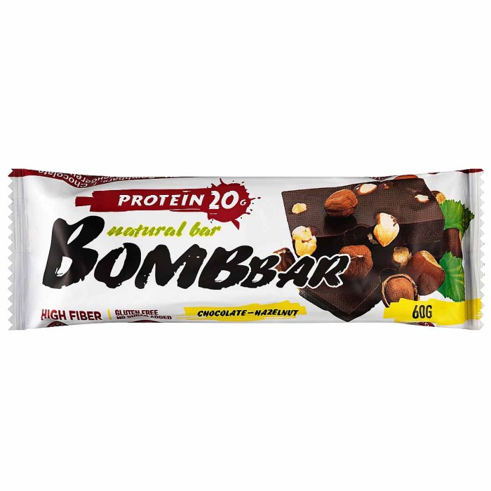 Батончик BombBar Protein шоколад-фундук 60гр м/у