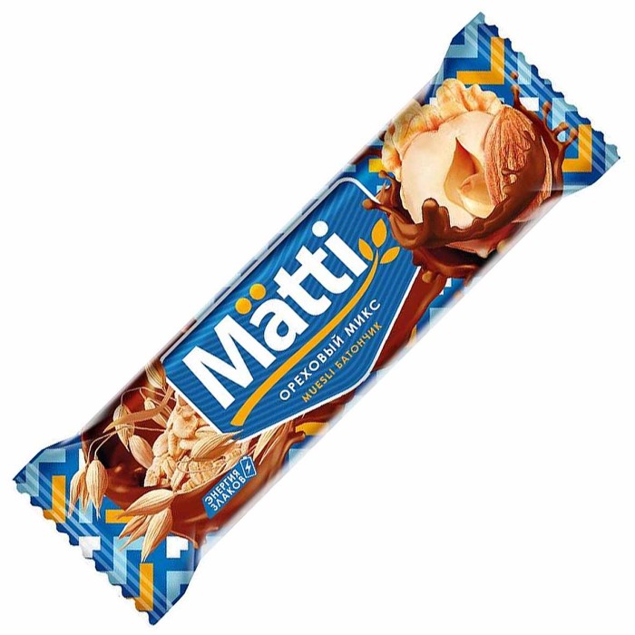 Батончик мюсли Mätti Ореховый микс 24гр м/у