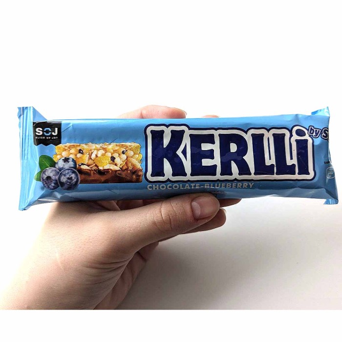 Батончик злаковый SOJ Kerlli  с черникой в молочном шоколаде 50гр м/у