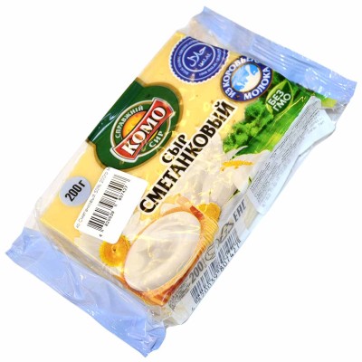 Сыр Комо Сметанковый 50% 200гр м/у брусок