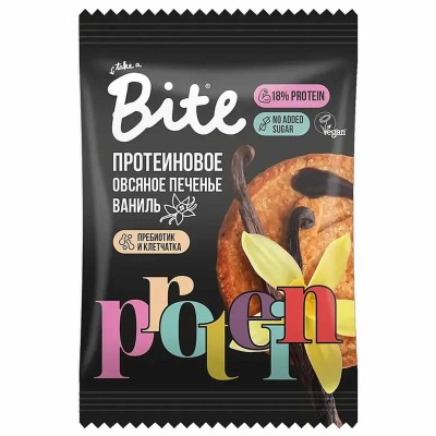 Печенье протеиновое Bite Овсяное ваниль 69г м/у