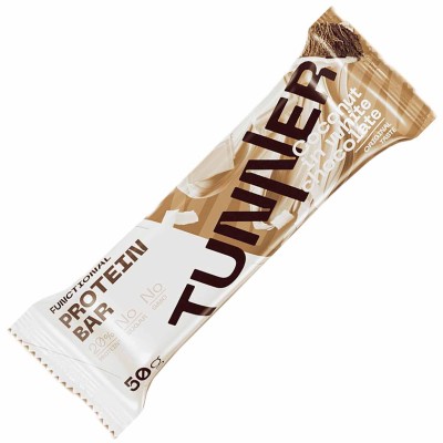 Батончик функциональный Tunner Protein Bar Кокос в белом шоколаде 50гр
