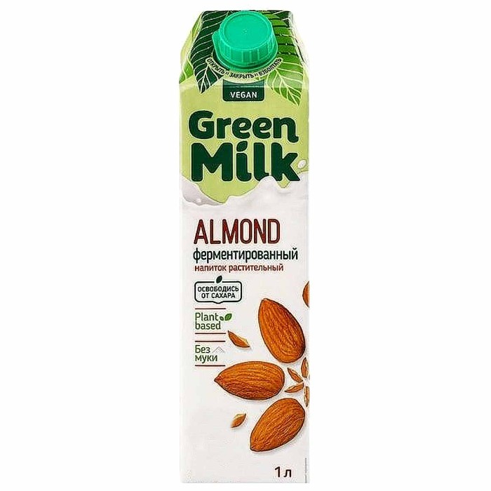 Напиток рисовый Green Milk миндаль 1л т/п