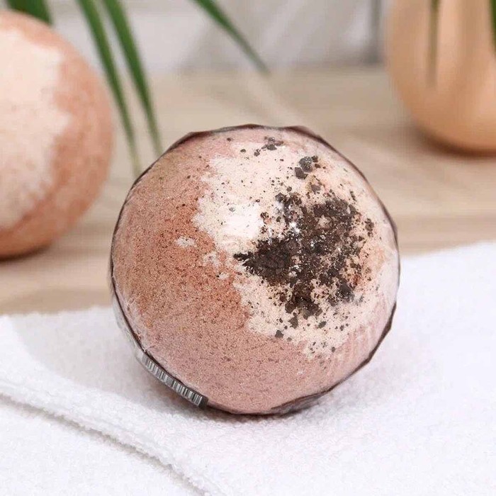 Шар бурлящий Happy Двухцветный с кофейными зернами 130гр