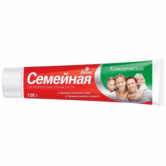 Паста зубная ВЕСНА семейная 150гр пэт