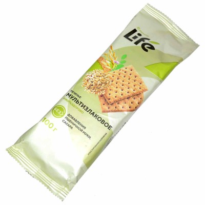 Печенье Лента Life мультизлаковое 100гр м/у
