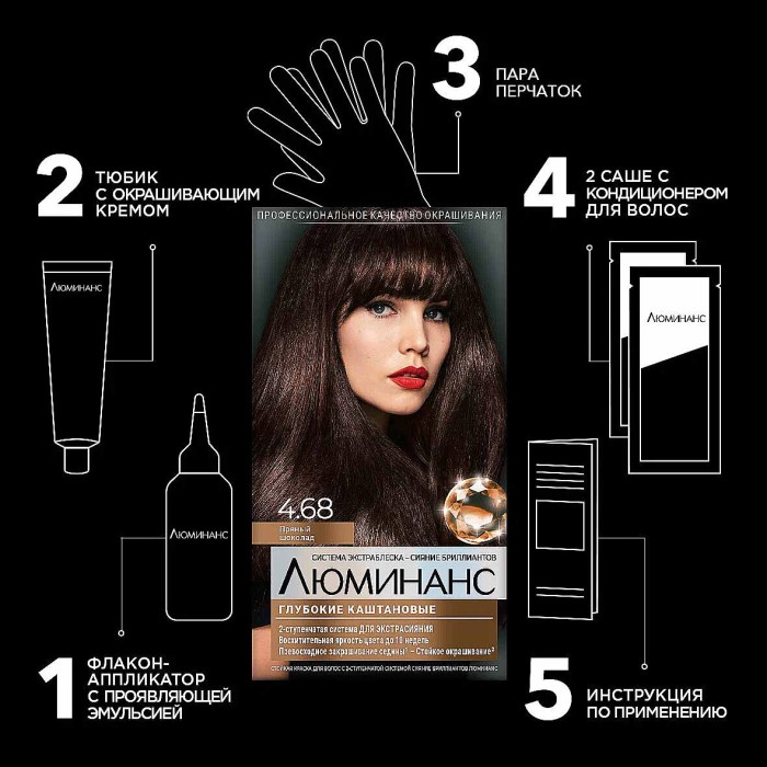 Краска для волос Luminanc 4.68 Пряный шоколад 170мл к/у