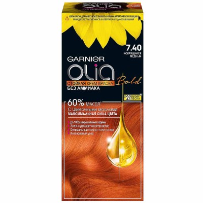Краска для волос Garnier Olia 7.40 Искрящийся медный к/у