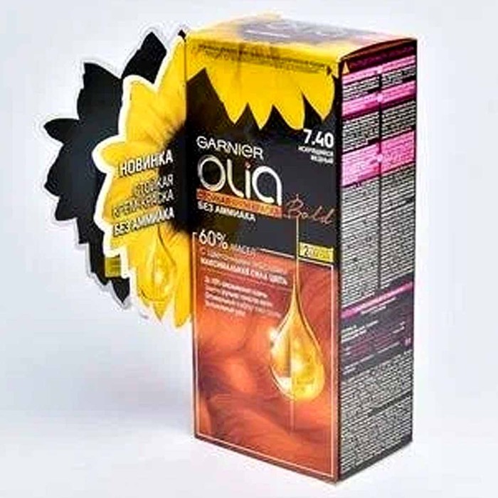 Краска для волос Garnier Olia 7.40 Искрящийся медный к/у