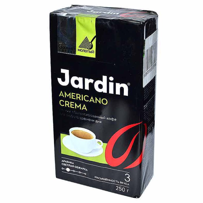 Кофе Jardin Amerikano Crema жареный молотый 250гр в/у