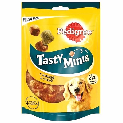 Лакомство для щенков Tasty Minis курица/утка 130гр